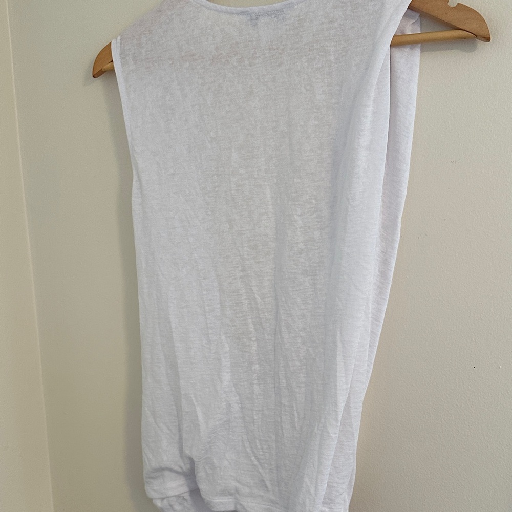 Athleta Soft White Draped Tank Top - Picture 4 of 4